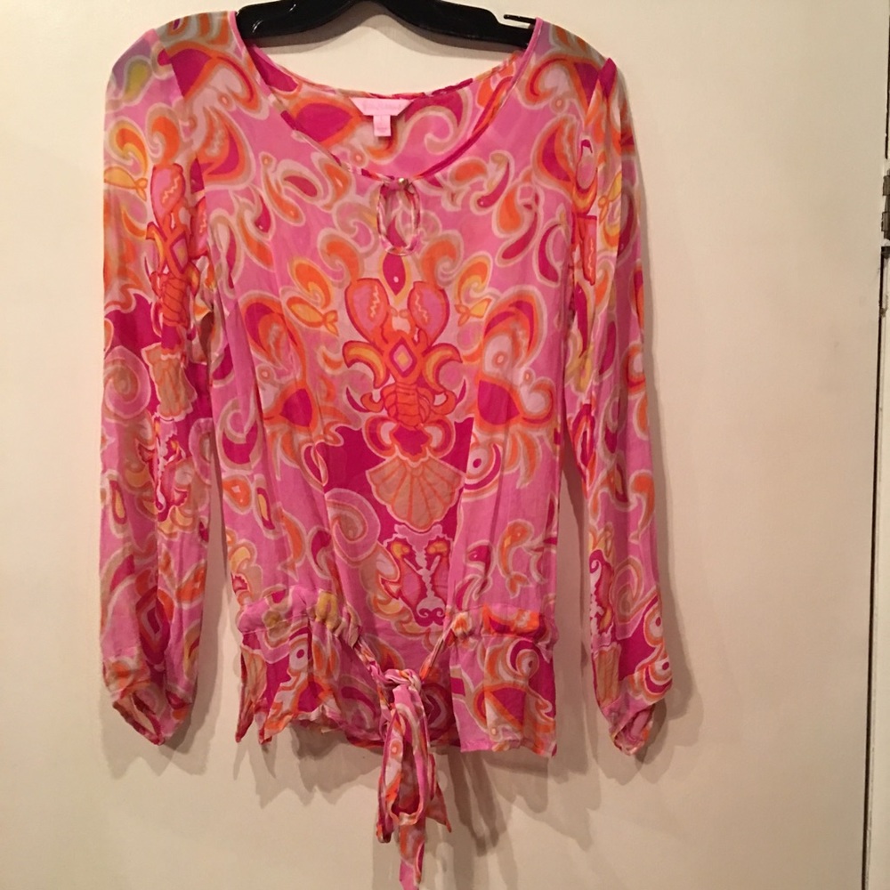 Lilly Pulitzer sheer blouse